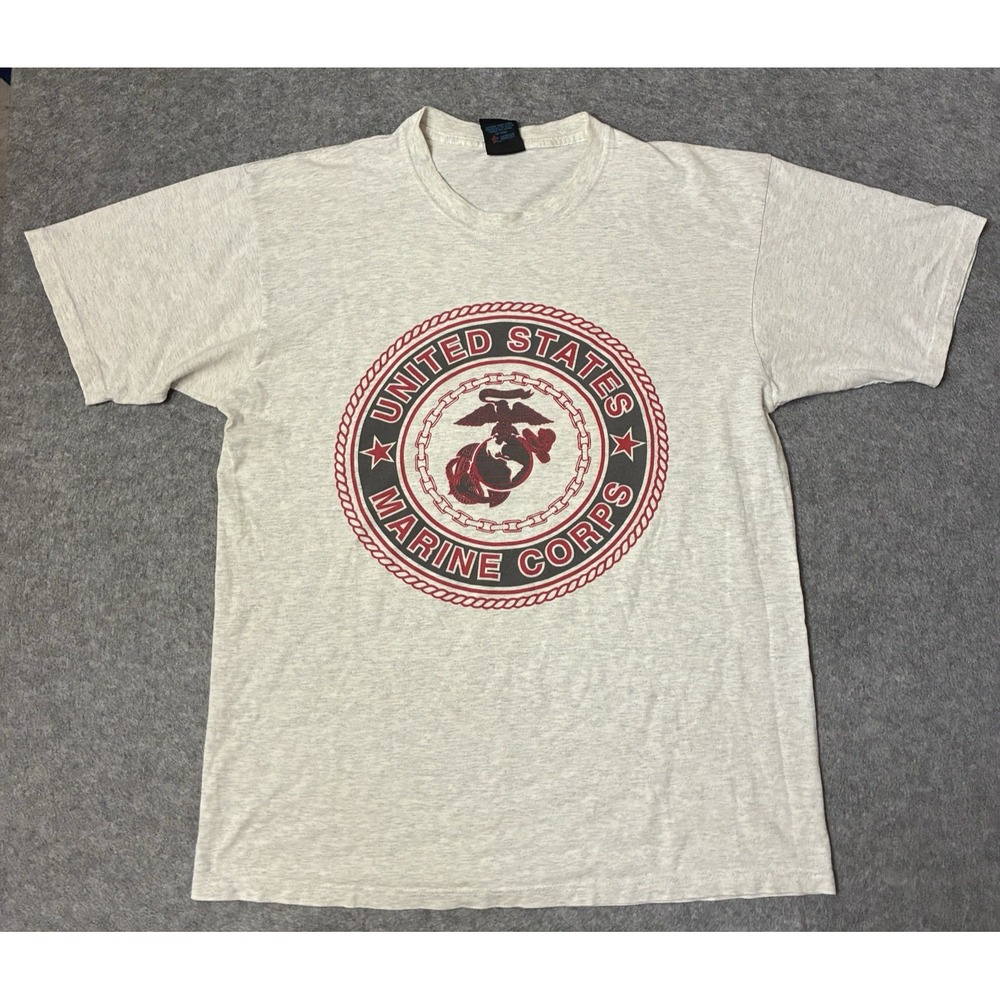 Vintage 90s United States Marine Corps. USMC Single Stitch Soffes T Shirt Mens L